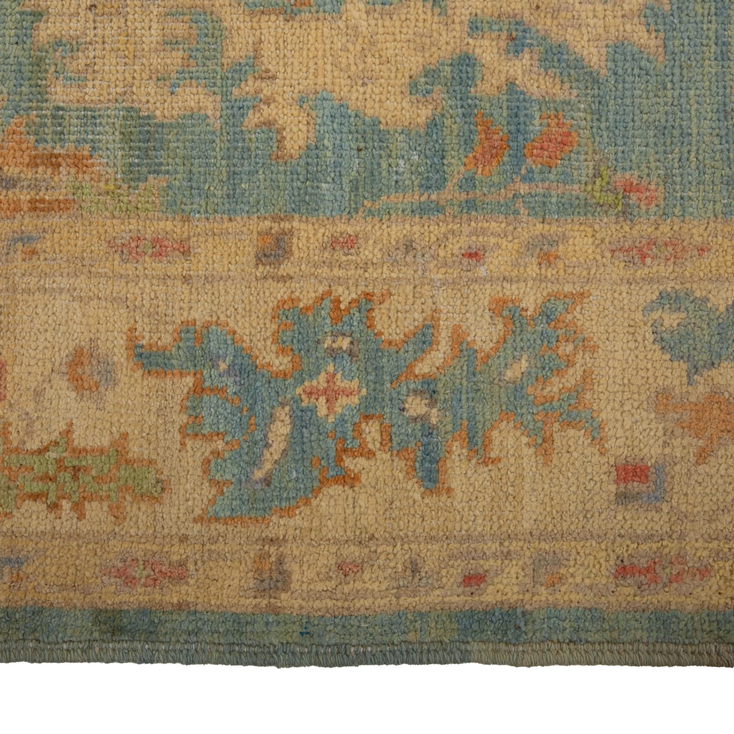 Blue Zameen Transitional Wool Rug - 3'4" X 18'10" 7 Blue Zameen Transitional Wool Rug - 3'4" X 18'10" - Image 5