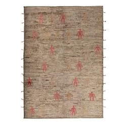 Brown Zameen Transitional Wool Rug - 6'9" X 9'7"