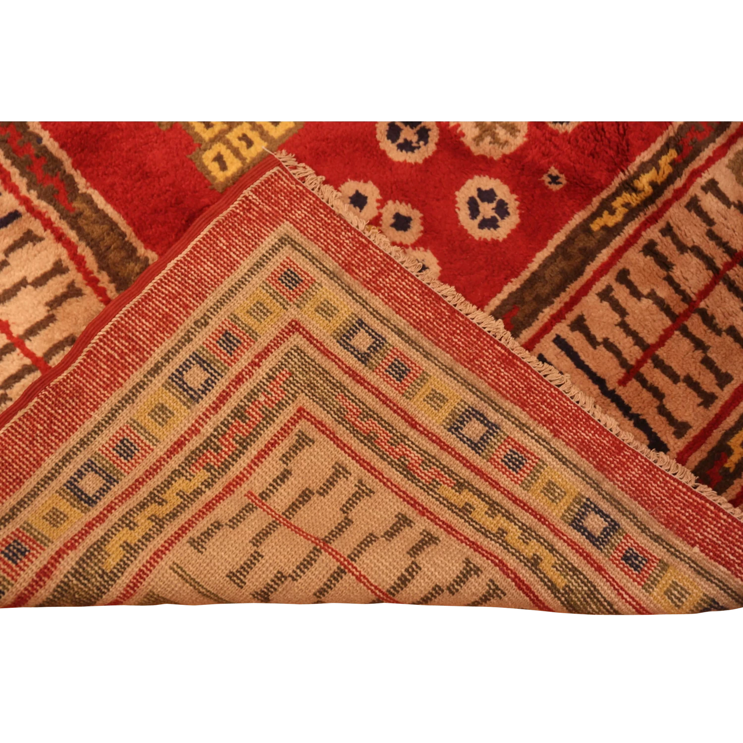 Red Vintage Scandinavian Wool Rug - 10'3" X 13'8" 10 Red Vintage Scandinavian Wool Rug - 10'3" X 13'8" - Image 8