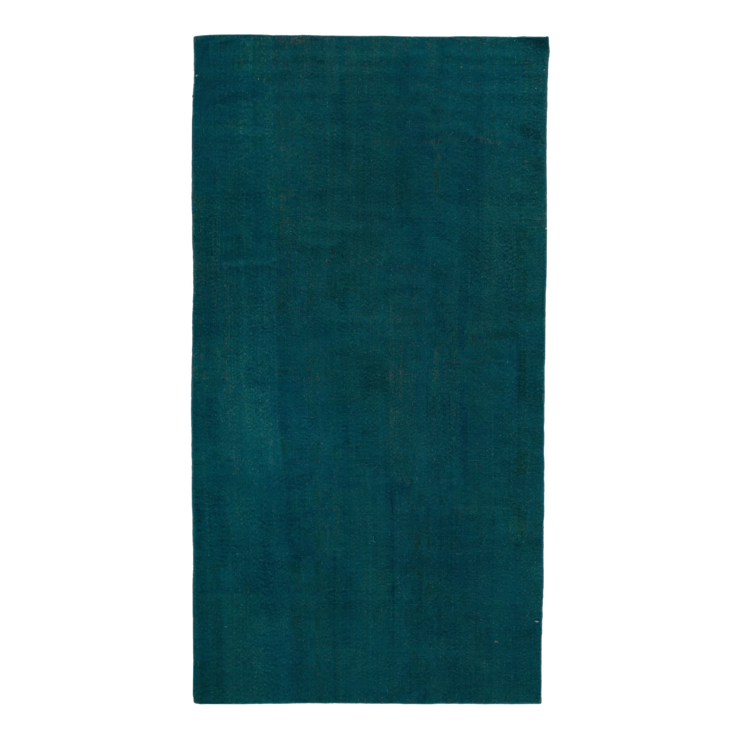 Teal Overdyed Wool Rug - 4' X 8'6" 3 Teal Overdyed Wool Rug - 4' X 8'6"