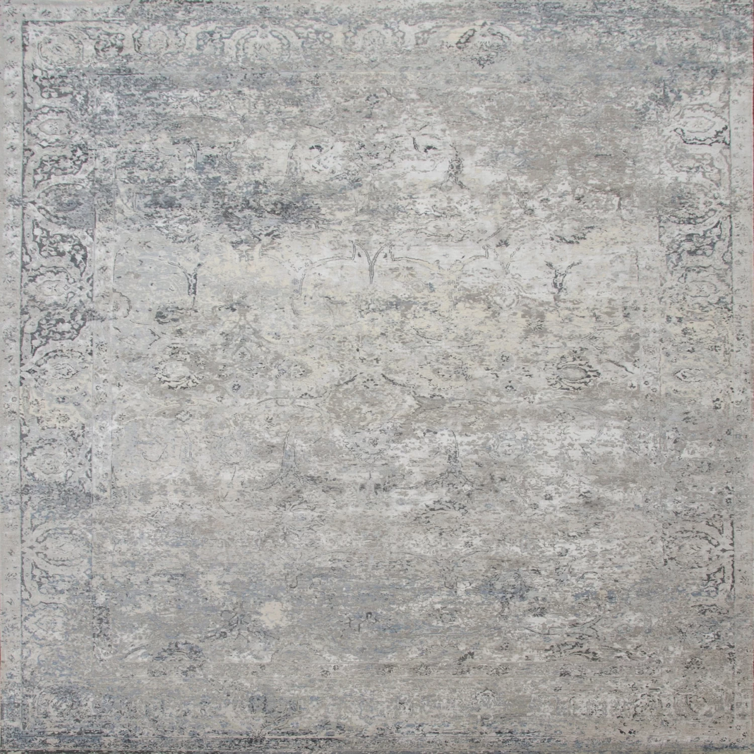 Grey Samoke Transitional Wool & Silk Rug - 9'1" X 12'1" 5 Grey Samoke Transitional Wool & Silk Rug - 9'1" X 12'1" - Image 3