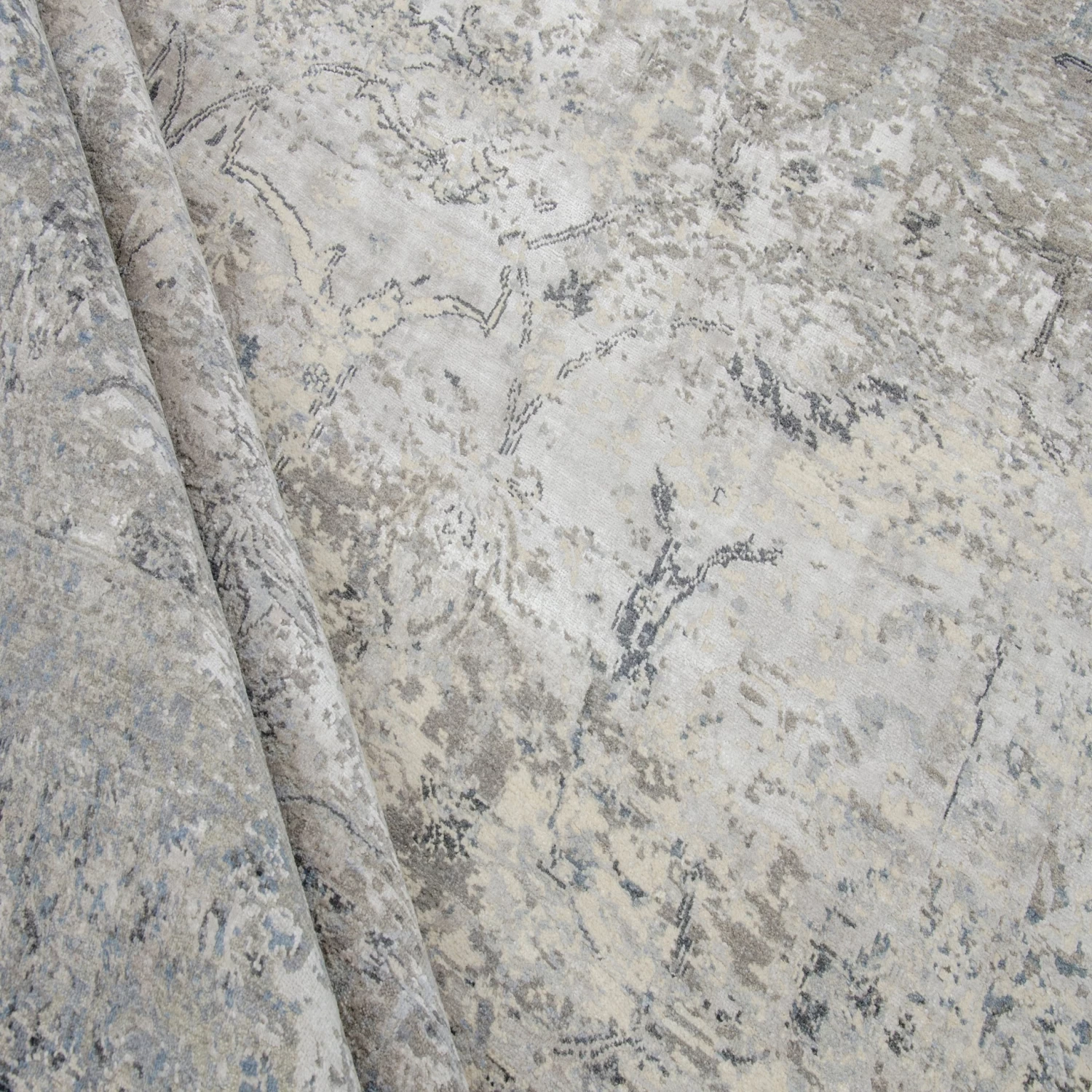 Grey Samoke Transitional Wool & Silk Rug - 9'1" X 12'1" 7 Grey Samoke Transitional Wool & Silk Rug - 9'1" X 12'1" - Image 5