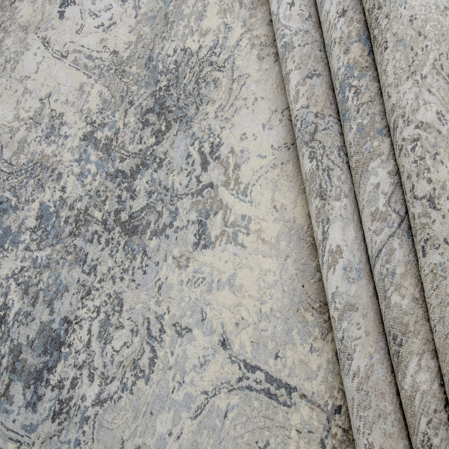 Grey Samoke Transitional Wool & Silk Rug - 9'1" X 12'1" 9 Grey Samoke Transitional Wool & Silk Rug - 9'1" X 12'1" - Image 7