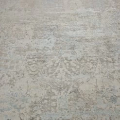 Blue And Grey Samoke Transitional Silk Rug - 8'11" X 12' 11 Blue And Grey Samoke Transitional Silk Rug - 8'11" X 12' -Home Comprehensive Shop 3039276 3