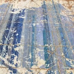 Blue Transitional Abstract Wool Rug - 9' X 10'5" -Home Comprehensive Shop 3039313 4