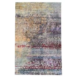 Multicolored Transitional Silk Rug - 6' X 9'5"