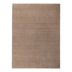 Beige And Orange Transitional Wool Rug - 9' X 12'