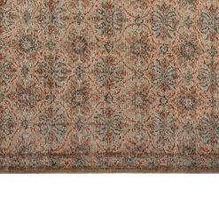 Beige And Orange Transitional Wool Rug - 9' X 12' 11 Beige And Orange Transitional Wool Rug - 9' X 12' -Home Comprehensive Shop 3039423 5