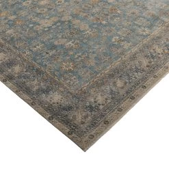 Blue Distressed Traditional Wool Rug - 10'x14' -Home Comprehensive Shop 3039441 3