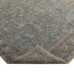 Blue Distressed Traditional Wool Rug - 10'x14' -Home Comprehensive Shop 3039441 4
