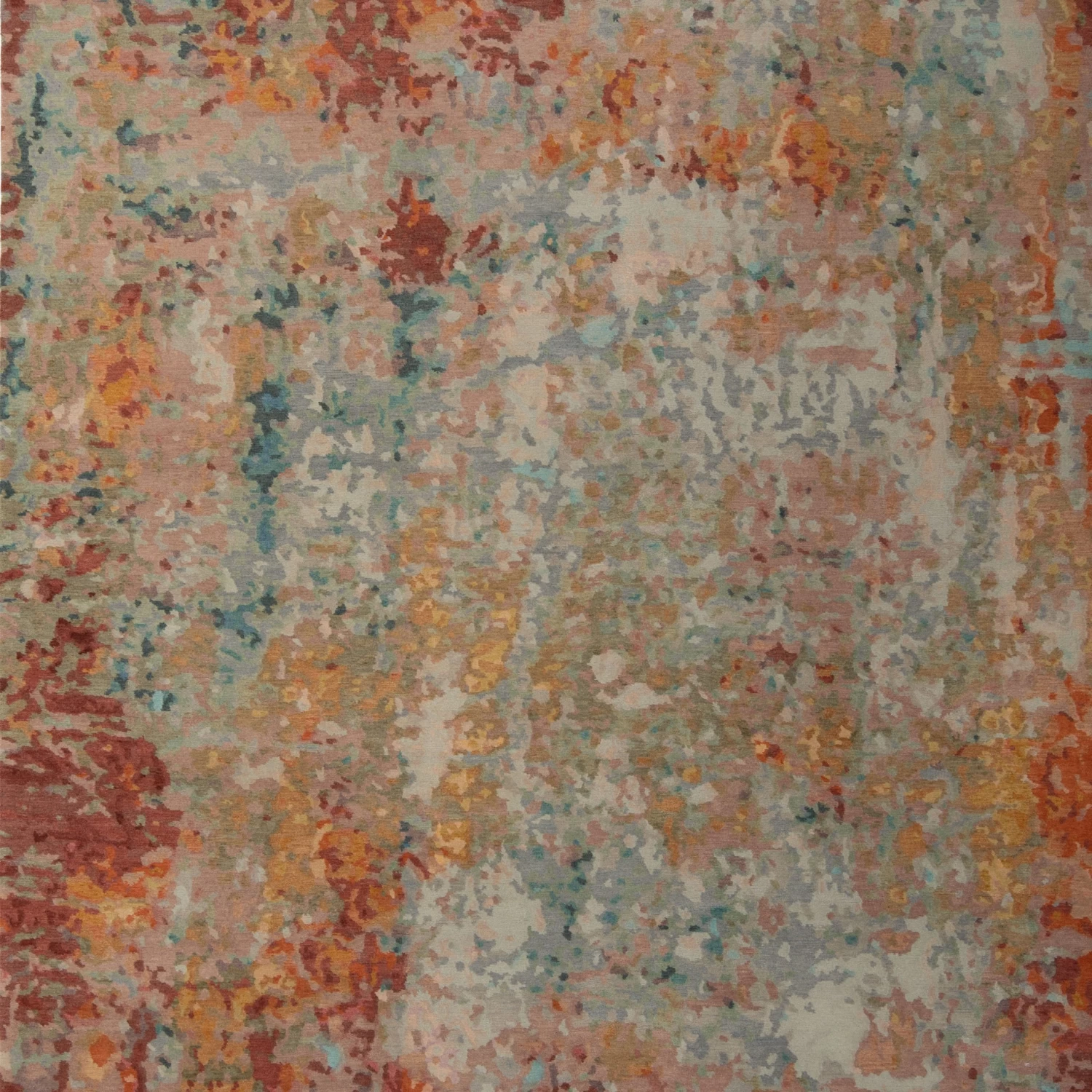 Multicolored Tibetan Contemporary Wool & Silk Rug - 8' X 10' 4 Multicolored Tibetan Contemporary Wool & Silk Rug - 8' X 10' - Image 2