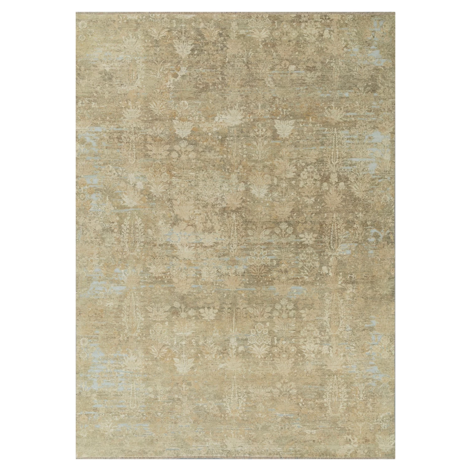 Beige Transitional Wool Rug - 9'6" X 13'6" 3 Beige Transitional Wool Rug - 9'6" X 13'6"