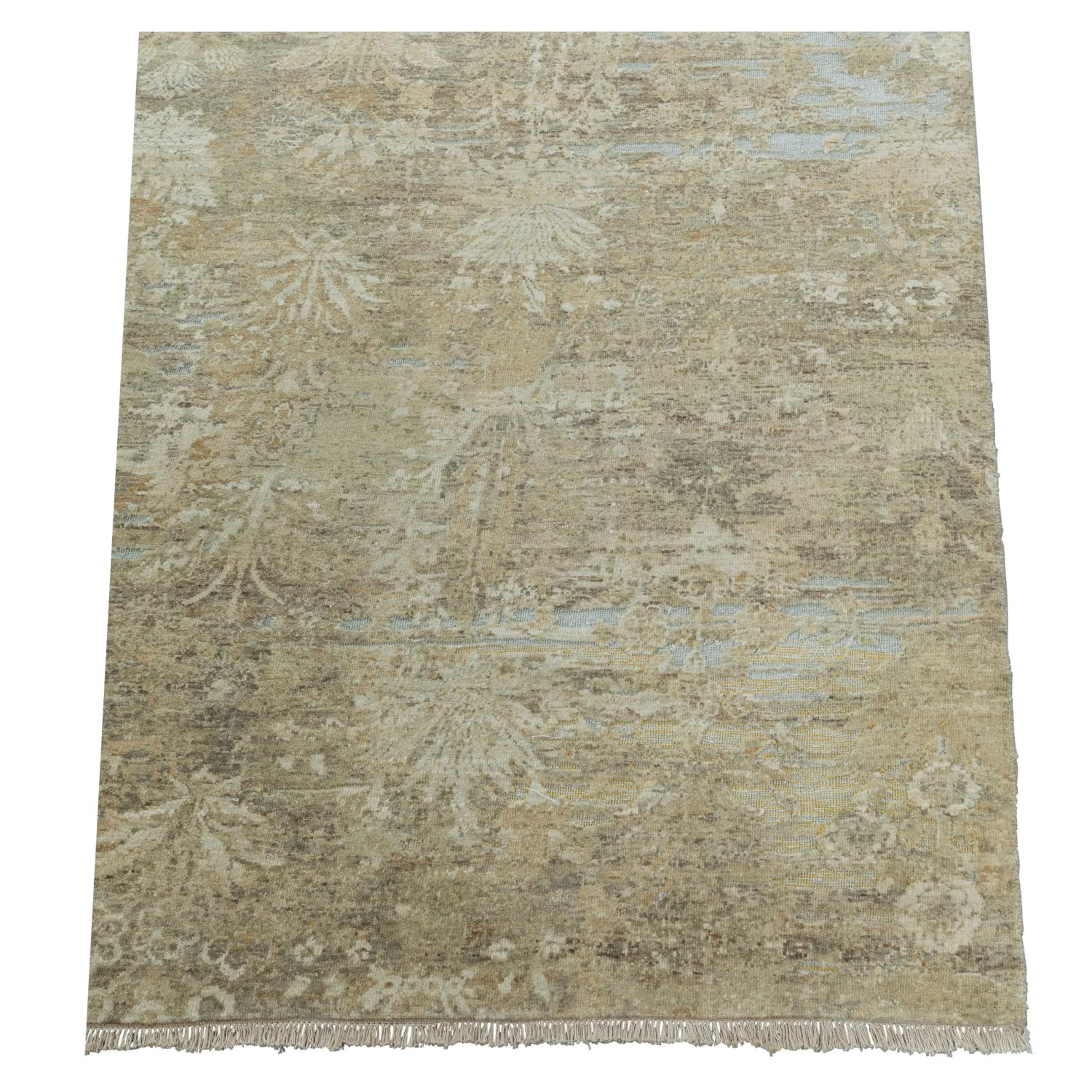 Beige Transitional Wool Rug - 9'6" X 13'6" 8 Beige Transitional Wool Rug - 9'6" X 13'6" - Image 6
