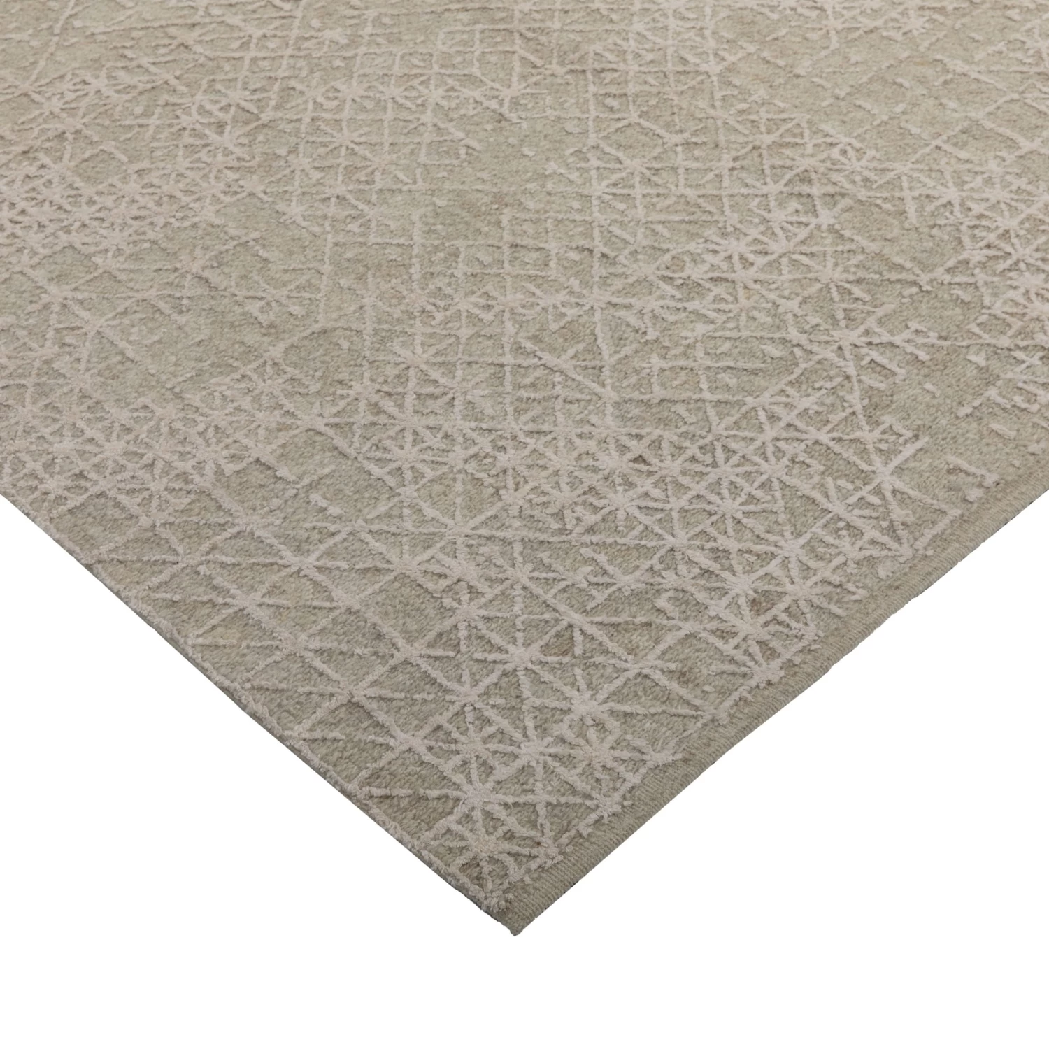Grey Stelle Modern Wool Silk Blend Rug - 9' X 12'1" 5 Grey Stelle Modern Wool Silk Blend Rug - 9' X 12'1" - Image 3
