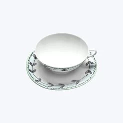 Midnight Flowers Tea Cup + Saucer 17 Midnight Flowers Tea Cup + Saucer -Home Comprehensive Shop 3039891 2