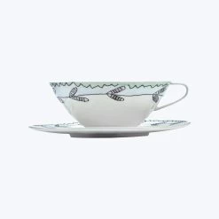 Midnight Flowers Tea Cup + Saucer 15 Midnight Flowers Tea Cup + Saucer -Home Comprehensive Shop 3039891 3