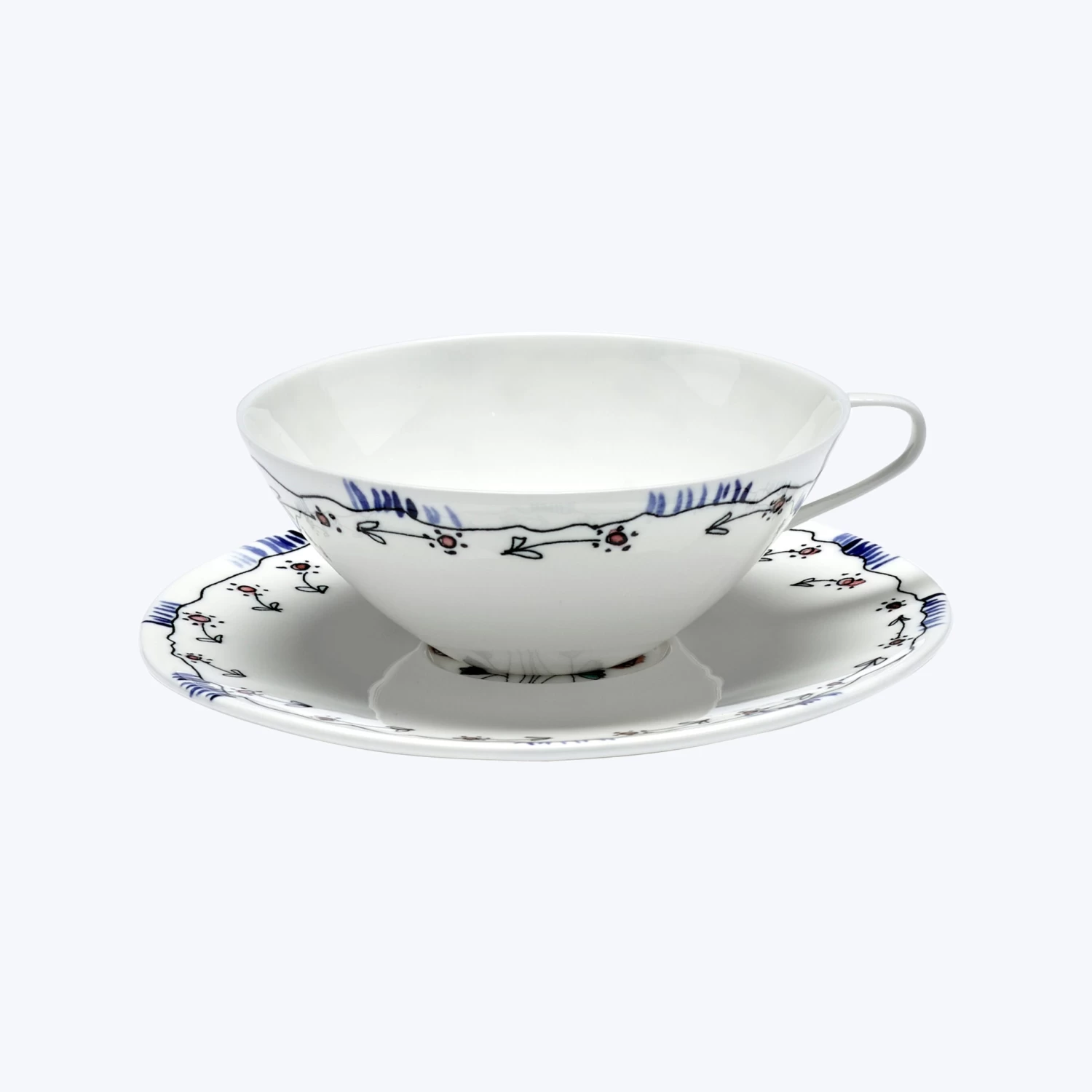 Midnight Flowers Tea Cup + Saucer 8 Midnight Flowers Tea Cup + Saucer - Image 6