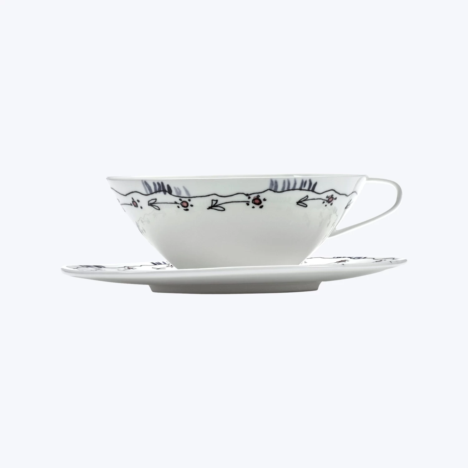 Midnight Flowers Tea Cup + Saucer 9 Midnight Flowers Tea Cup + Saucer - Image 7