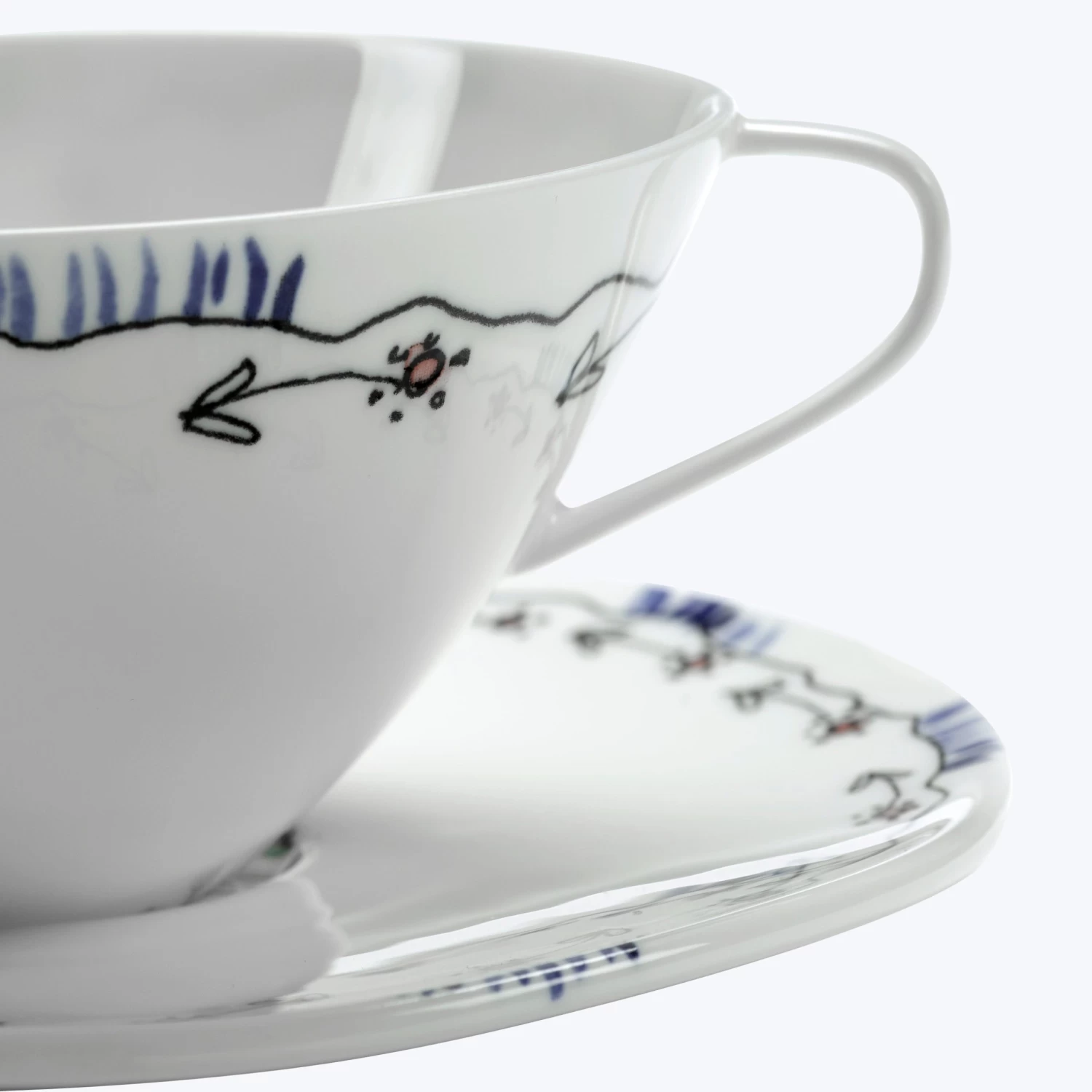 Midnight Flowers Tea Cup + Saucer 10 Midnight Flowers Tea Cup + Saucer - Image 8