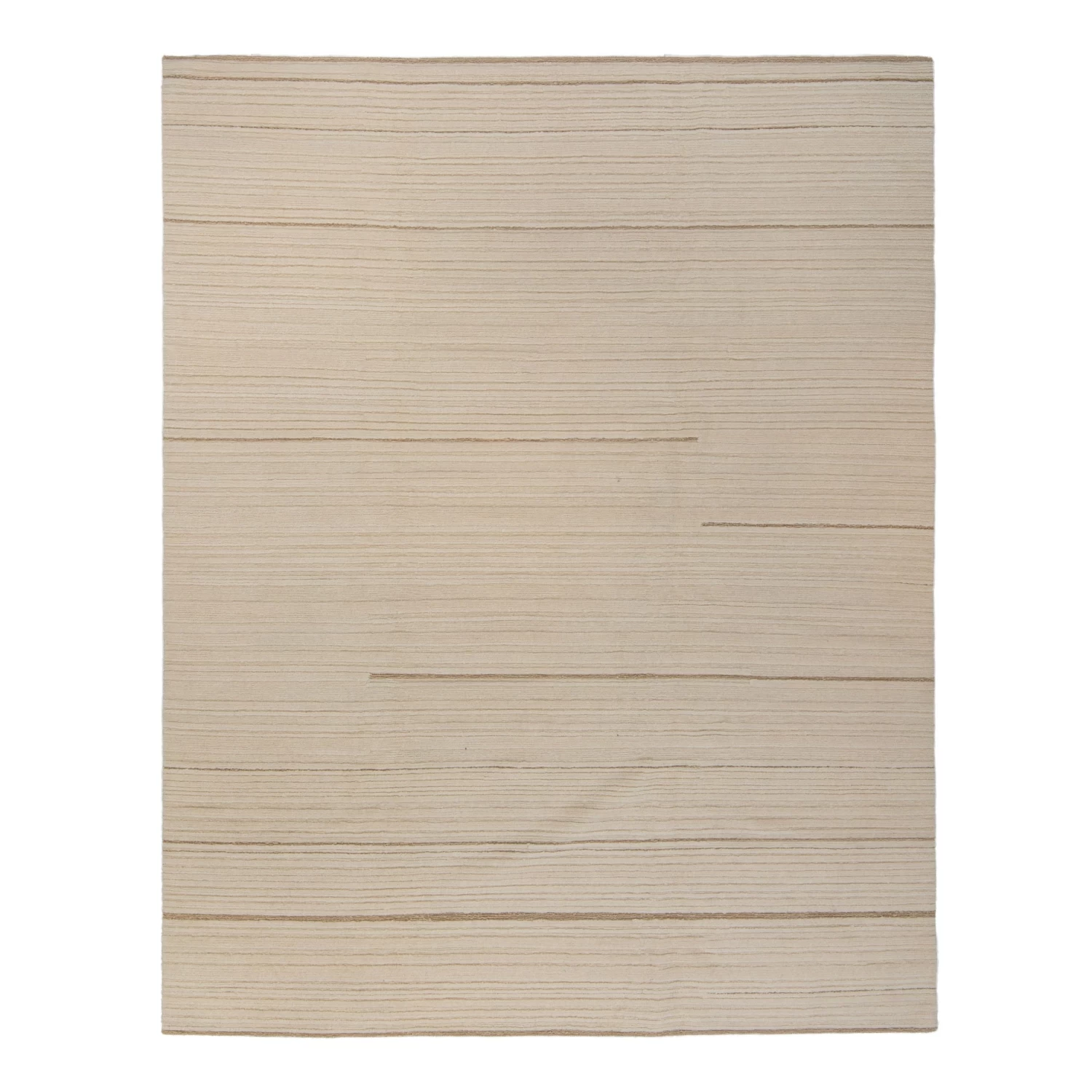 Cream Contemporary Tibetan Wool Rug - 8' X 10' 3 Cream Contemporary Tibetan Wool Rug - 8' X 10'