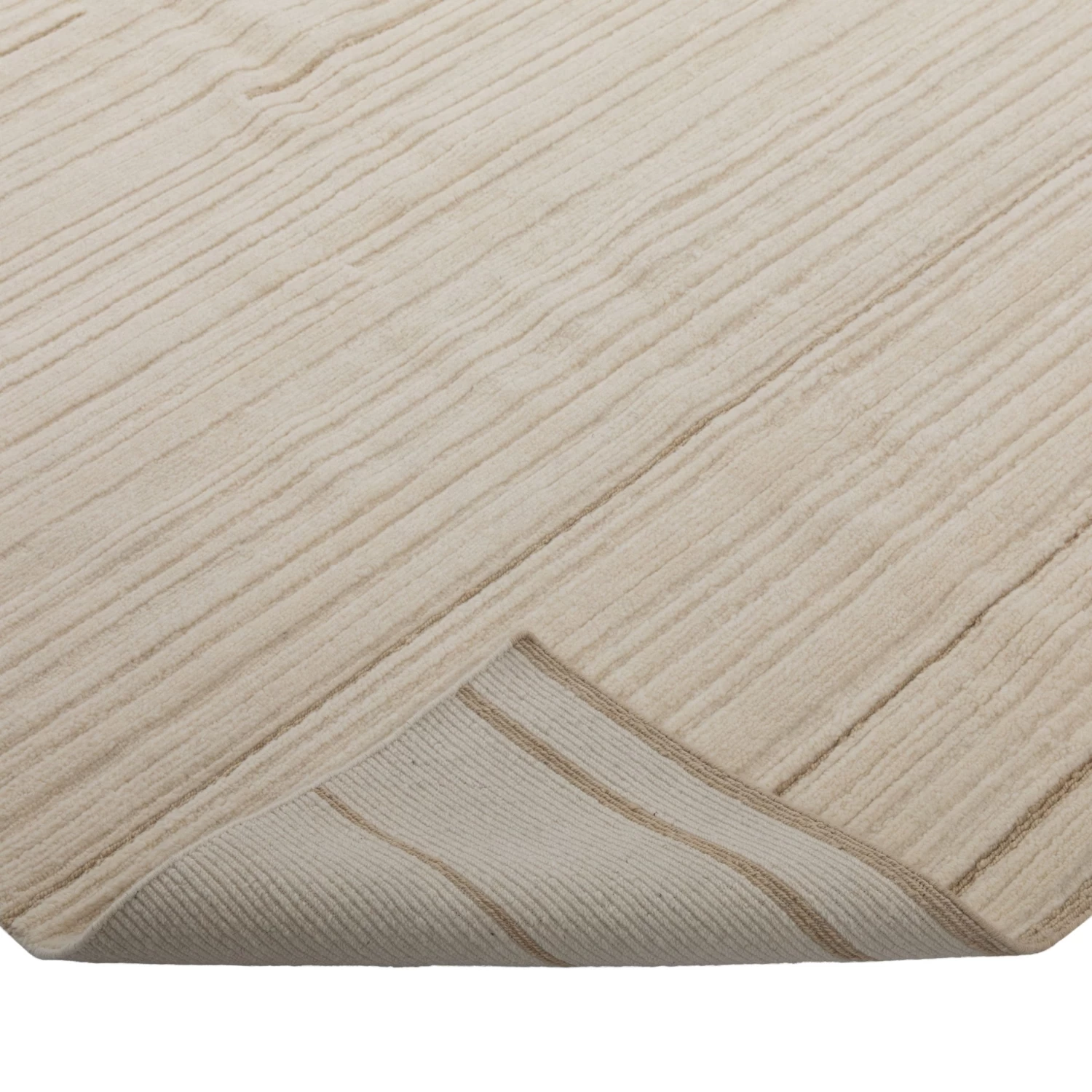 Cream Contemporary Tibetan Wool Rug - 8' X 10' 6 Cream Contemporary Tibetan Wool Rug - 8' X 10' - Image 4