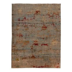 Multicolored Tibetan Modern Wool & Silk Rug - 12'1" X 15'6"