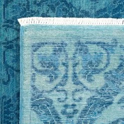 Blue Overdyed Wool Rug - 5'1" X 7'6" -Home Comprehensive Shop 3040649 5