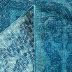 Blue Overdyed Wool Rug - 5'1" X 7'6" -Home Comprehensive Shop 3040649 6