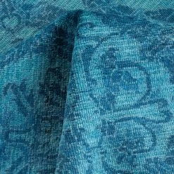 Blue Overdyed Wool Rug - 5'1" X 7'6" -Home Comprehensive Shop 3040649 7