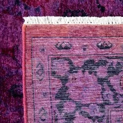 Purple Overdyed Wool Rug - 4'3" X 6'4" 14 Purple Overdyed Wool Rug - 4'3" X 6'4" -Home Comprehensive Shop 3040650 5