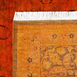 Orange Overdyed Wool Rug - 6' X 9'2" 14 Orange Overdyed Wool Rug - 6' X 9'2" -Home Comprehensive Shop 3040654 5