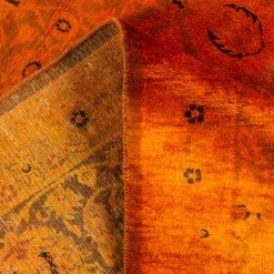Orange Overdyed Wool Rug - 6' X 9'2" 15 Orange Overdyed Wool Rug - 6' X 9'2" -Home Comprehensive Shop 3040654 6