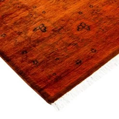 Orange Overdyed Wool Rug - 6' X 9'2" 17 Orange Overdyed Wool Rug - 6' X 9'2" -Home Comprehensive Shop 3040654 8