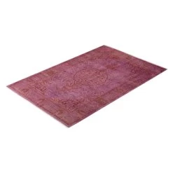 Pink Overdyed Wool Rug - 3'2" X 4'10" 12 Pink Overdyed Wool Rug - 3'2" X 4'10" -Home Comprehensive Shop 3040663 3