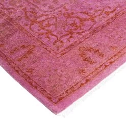 Pink Overdyed Wool Rug - 3'2" X 4'10" 17 Pink Overdyed Wool Rug - 3'2" X 4'10" -Home Comprehensive Shop 3040663 8