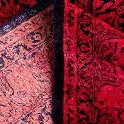 Red Overdyed Wool Rug - 6'1" X 8'10" 16 Red Overdyed Wool Rug - 6'1" X 8'10" -Home Comprehensive Shop 3040669 7