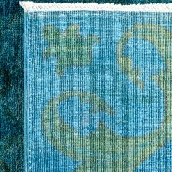 Blue Overdyed Wool Rug - 6'1" X 8'4" 14 Blue Overdyed Wool Rug - 6'1" X 8'4" -Home Comprehensive Shop 3040670 5