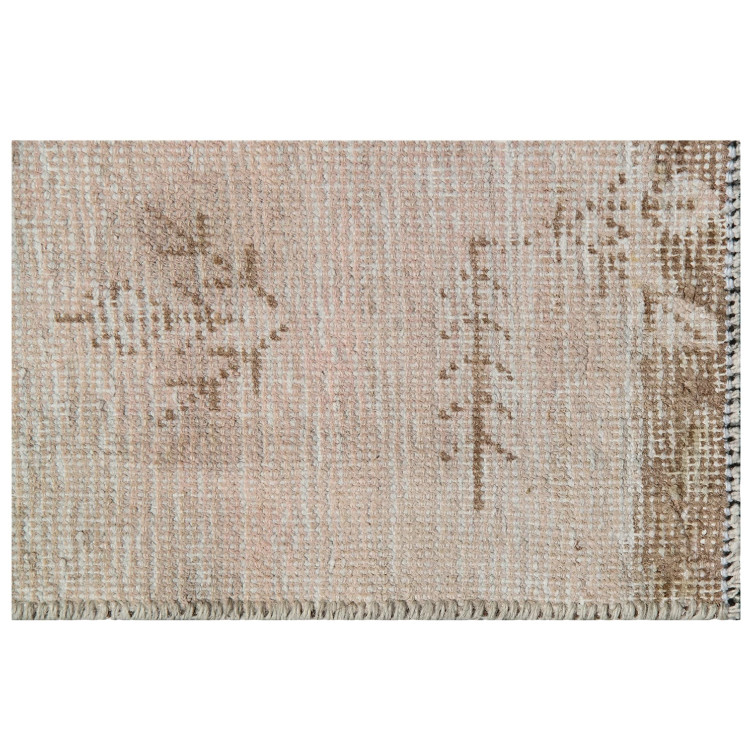 Pink Vintage Wool Cotton Blend Rug - 5' X 8'4" 5 Pink Vintage Wool Cotton Blend Rug - 5' X 8'4" - Image 3