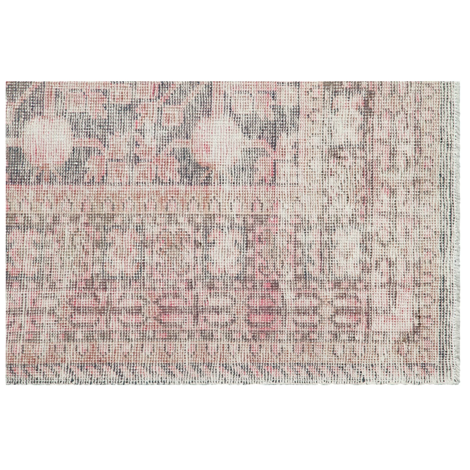 Pink Vintage Wool Cotton Blend Runner - 5'1" X 10' 5 Pink Vintage Wool Cotton Blend Runner - 5'1" X 10' - Image 3