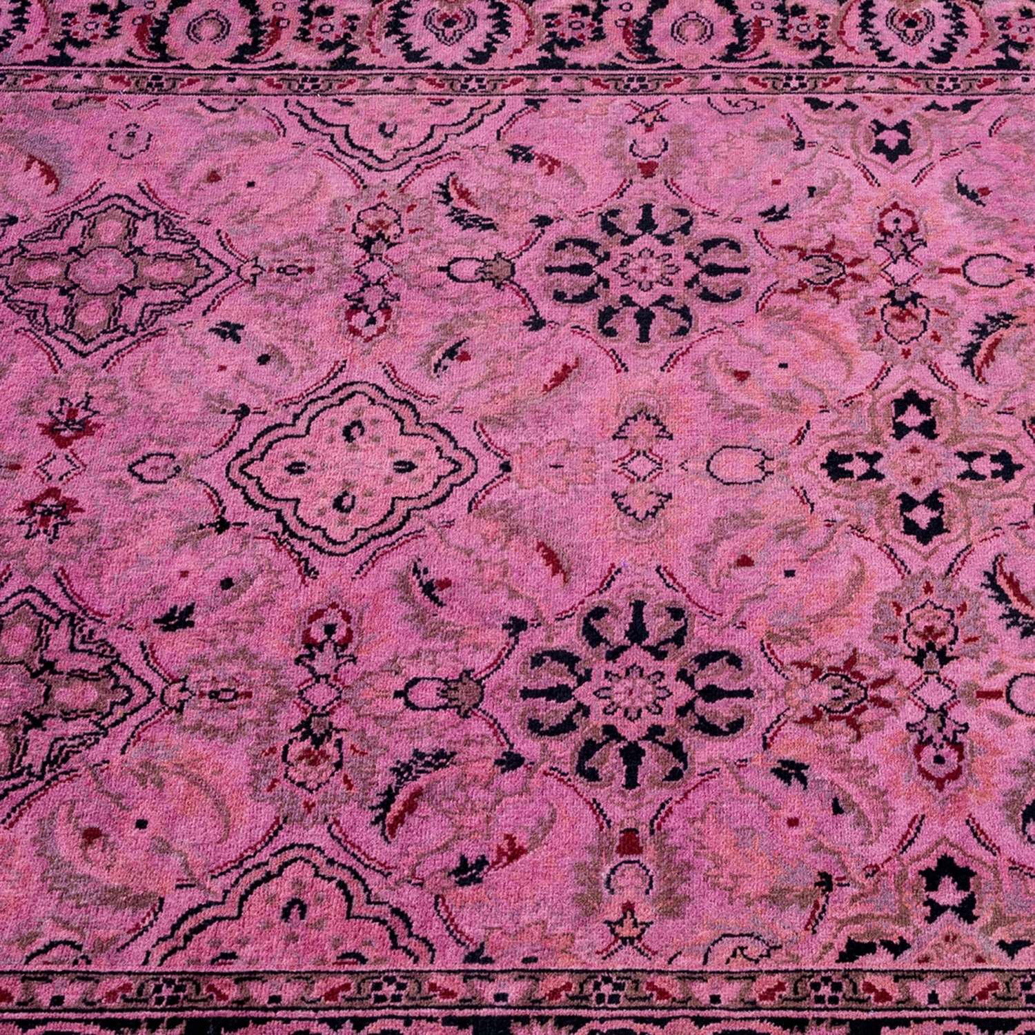 Pink OverdyedWool Runner - 3' X 13'1" 6 Pink OverdyedWool Runner - 3' X 13'1" - Image 4