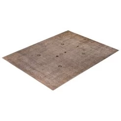 Tan And Purple OverdyedWool Rug - 9'2" X 11'7" 13 Tan And Purple OverdyedWool Rug - 9'2" X 11'7" -Home Comprehensive Shop 3043392 7