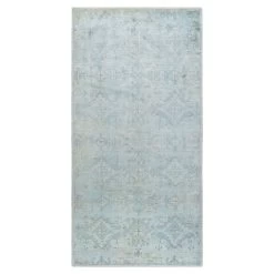 Mint Blue OverdyedWool Rug - 6'2" X 12'2"