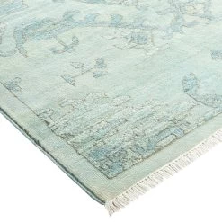 Mint Blue OverdyedWool Rug - 6'2" X 12'2" 9 Mint Blue OverdyedWool Rug - 6'2" X 12'2" -Home Comprehensive Shop 3043402 2