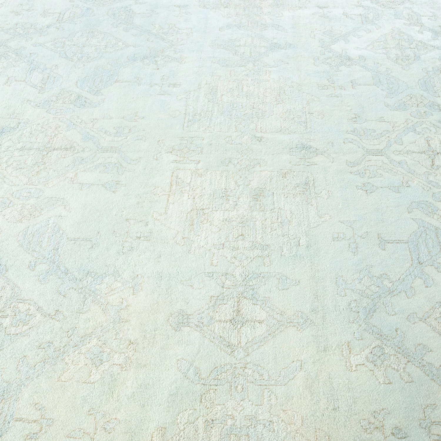 Mint Blue OverdyedWool Rug - 6'2" X 12'2" 6 Mint Blue OverdyedWool Rug - 6'2" X 12'2" - Image 4