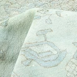 Mint Blue OverdyedWool Rug - 6'2" X 12'2" 12 Mint Blue OverdyedWool Rug - 6'2" X 12'2" -Home Comprehensive Shop 3043402 6