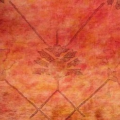Orange/Pink OverdyedWool Rug - 10'1" X 14'1" 10 Orange/Pink OverdyedWool Rug - 10'1" X 14'1" -Home Comprehensive Shop 3043405 3