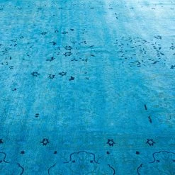 Blue OverdyedWool Rug - 9'1" X 12' 11 Blue OverdyedWool Rug - 9'1" X 12' -Home Comprehensive Shop 3043413 4