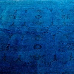 Blue Transitional Wool Rug - 5'2" X 5'6" -Home Comprehensive Shop 3043418 4