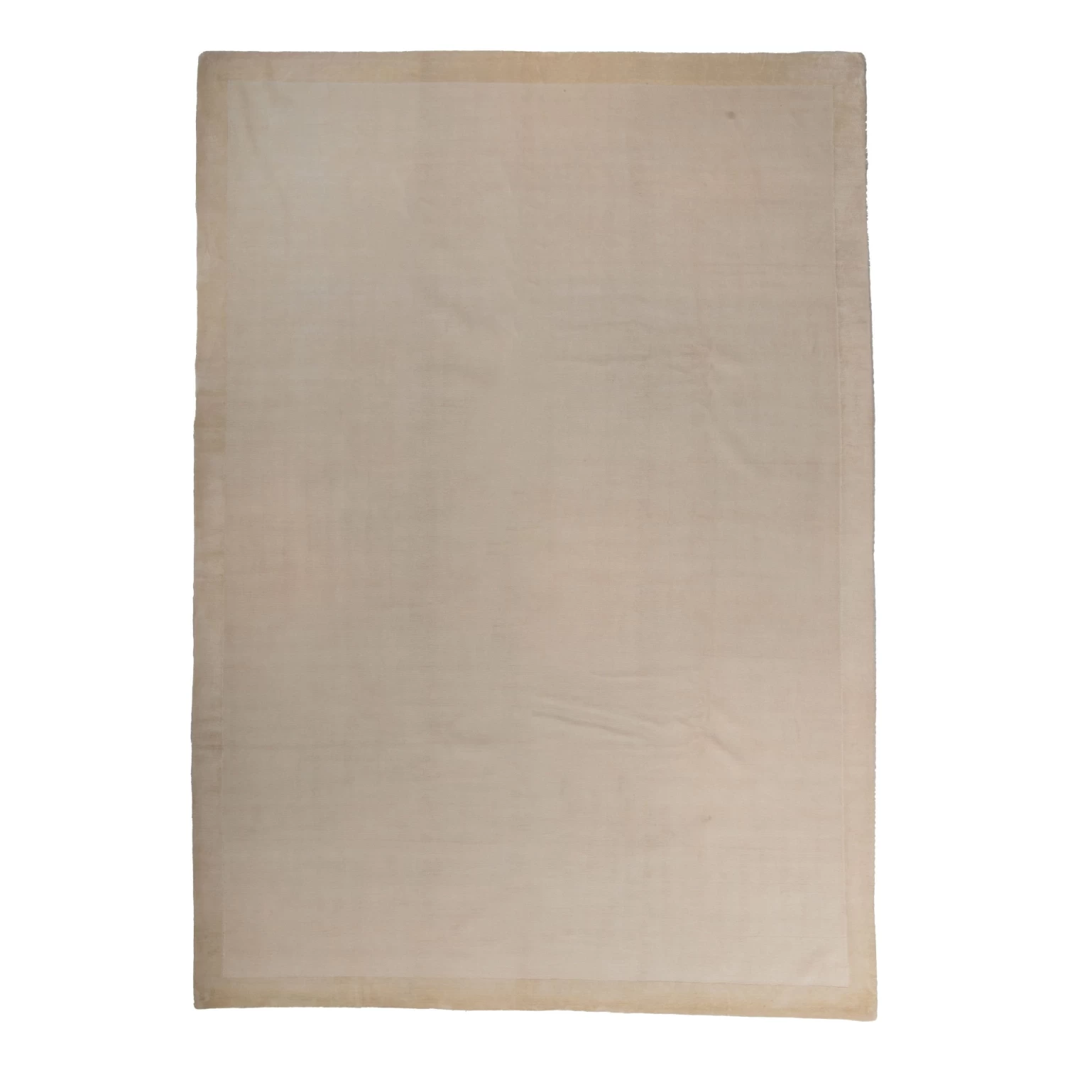 Gold Solid Wool Silk Blend Rug- 10' X 14' 3 Gold Solid Wool Silk Blend Rug- 10' X 14'