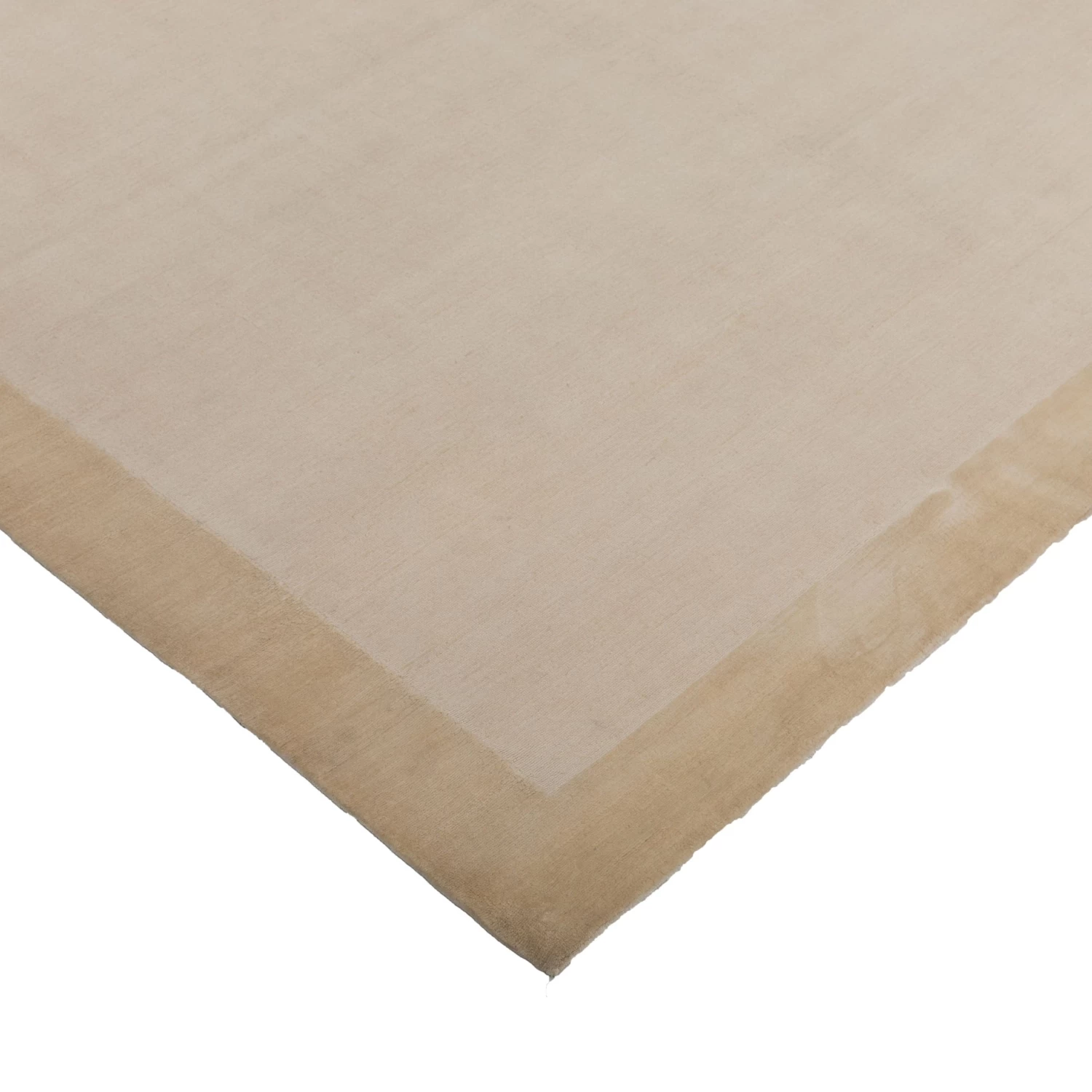 Gold Solid Wool Silk Blend Rug- 10' X 14' 5 Gold Solid Wool Silk Blend Rug- 10' X 14' - Image 3